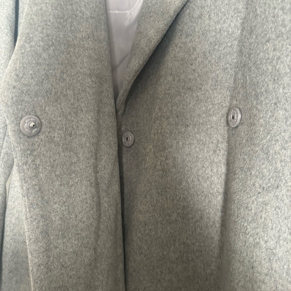 H&M wool-blend coat in grey melange size 6 - Picture 8 of 10